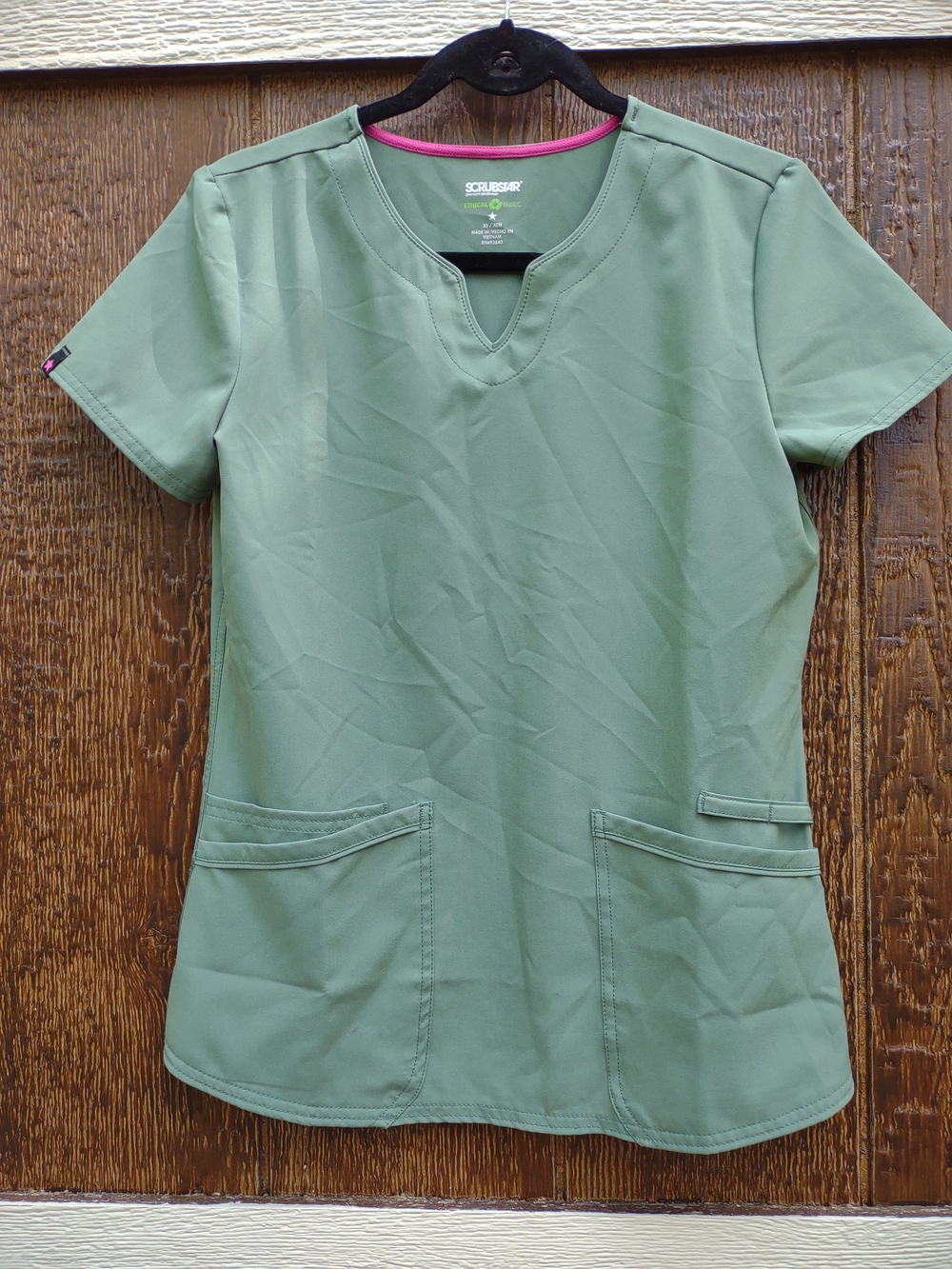 Scrubstar Women’s Sage Green V-Neck Scrub Top XS